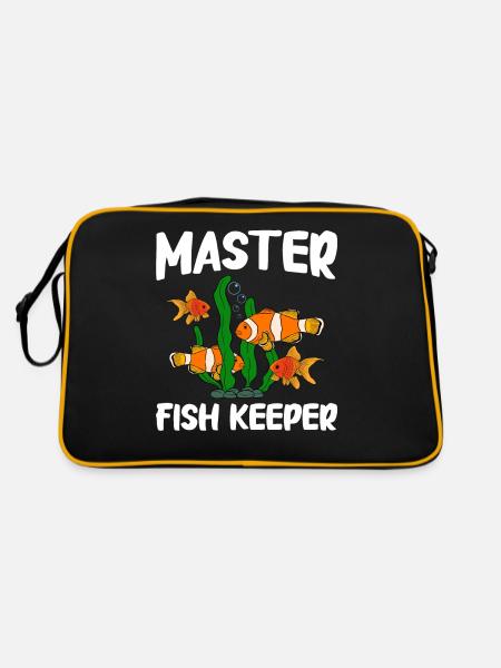 Aquaristics, Fish farming, Aquarists - Retro Bag - black/gold - Back