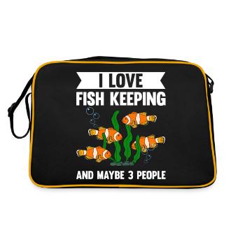 Aquaristics, Fish farming, Aquarists - Retro Bag - black/gold - Back