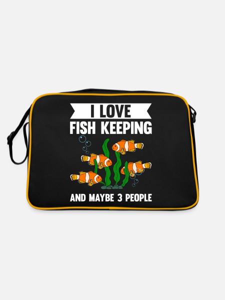 Aquaristics, Fish farming, Aquarists - Retro Bag - black/gold - Back