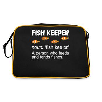 Aquaristics, Fish farming, Aquarists - Retro Bag - black/gold - Back