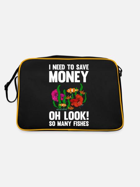 Aquaristics, Fish farming, Aquarists - Retro Bag - black/gold - Back