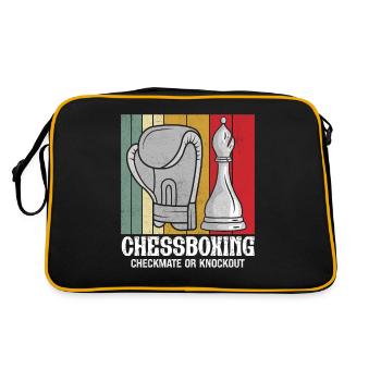 Chess Boxing - Checkmate or Knockout Chess Boxing - Retro Bag - black/gold - Back