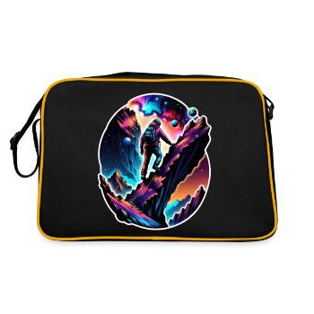 escalade - lune - espace - Sac Retro - noir/or - Dos
