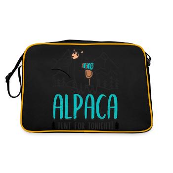 alpaca tent for tonight! - Retro Bag - black/gold - Back