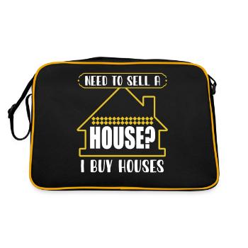 Avez-vous besoin d’une maison à vendre que j’achète - Sac Retro - noir/or - Dos
