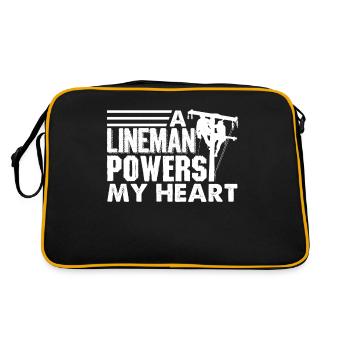 Lineman Lineman Powers My Heart - Retro Bag - black/gold - Back