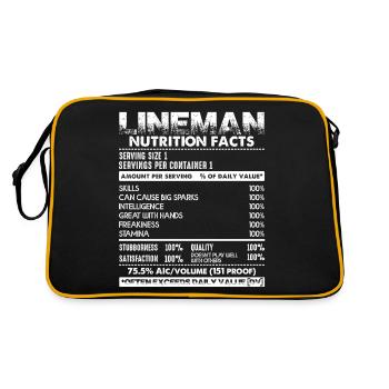 Lineman Lineman Nutrition Facts - Retro Bag - black/gold - Back