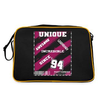 Unique awesome incredible legendary since '94 - Retro Bag - black/gold - Back