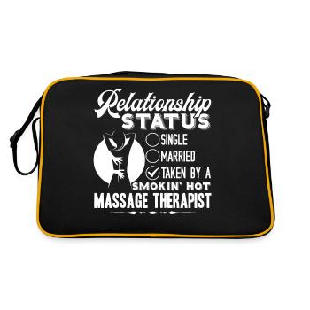 Massage Therapist Relationship Status - Retro Bag - black/gold - Back