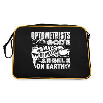 Optometrist Optometrists Angels On Earth - Retro Bag - black/gold - Back