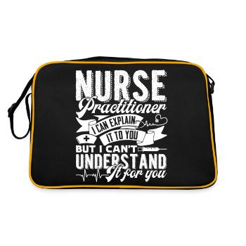 Nurse Practitioner Nurse Practitioner Explain - Retro Bag - black/gold - Back