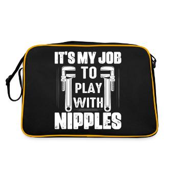 C’est mon travail de jouer avec des mamelons Clé tuyauteur - Sac Retro - noir/or - Dos