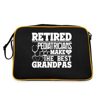 Pediatrician Retired Pediatrician Grandpa - Retro Bag - black/gold - Back