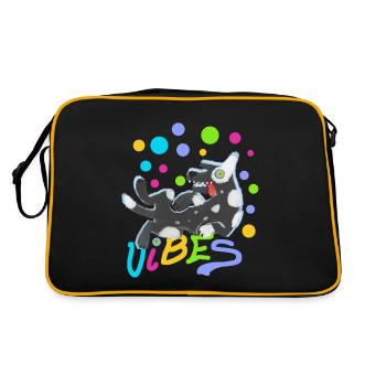 Colorful Poodle - Mood Dog - Retro Bag - black/gold - Back