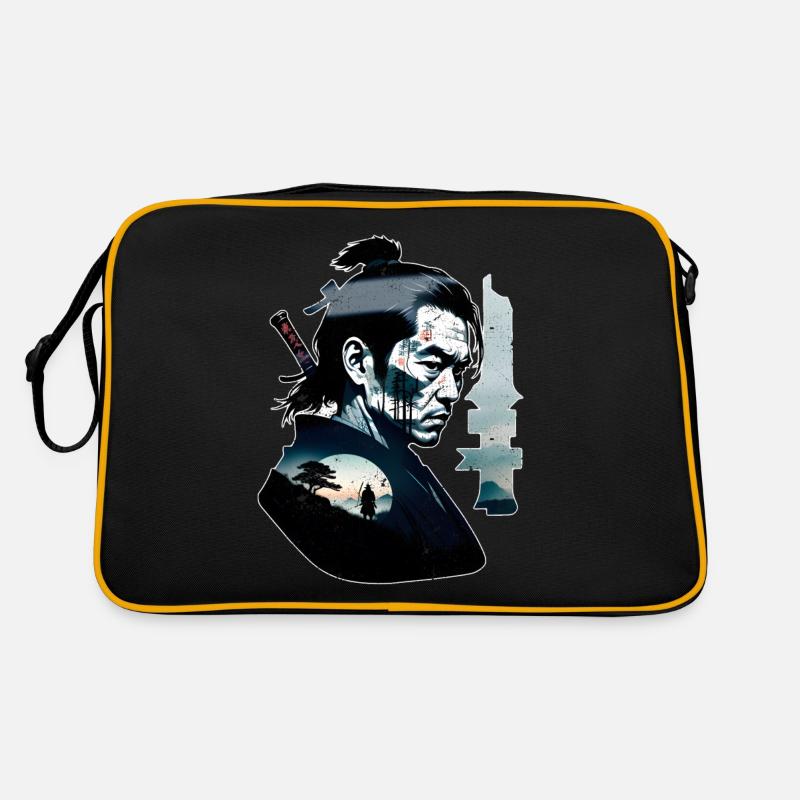 Samurai-Krieger - Japan - Dämon Retro Tasche