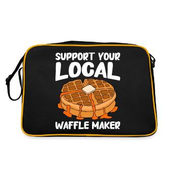 Waffle making waffle maker - Retro Bag - black/gold - Back