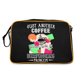 Coffee Drinker With Scrapbooking Problem - Retro Bag - black/gold - Back