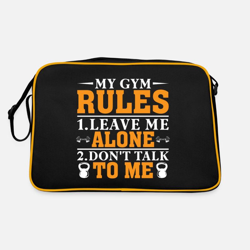 My Gym Rules 1.Leave Me Alone Retro Bag