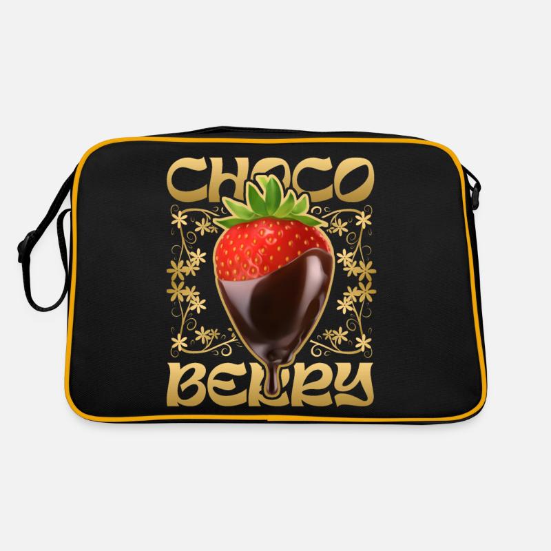 Erdbeere mit Schokolade Retro Tasche