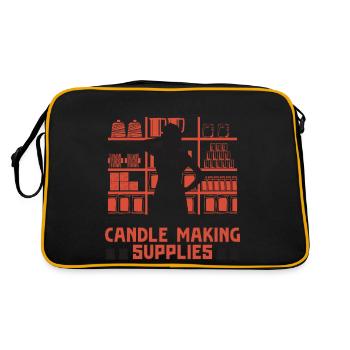 quantité excessive de fournitures pour la fabrication de bougies. - Sac Retro - noir/or - Dos
