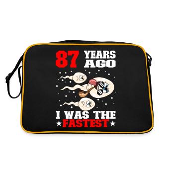 Drôle d’anniversaire disant 87 ans - Sac Retro - noir/or - Dos