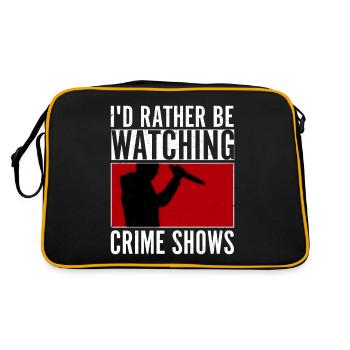 I'd Rather Be Watching Crime Shows Murder Show Ser - Retro Bag - black/gold - Back