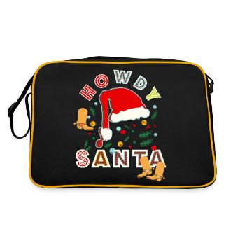 Noël - Salut Père Noël - Bonnet rouge - Sac Retro - noir/or - Dos