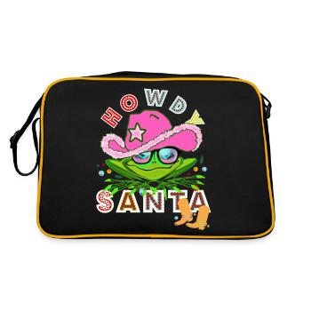 Noël - Salut Père Noël - Bonnet rouge - Sac Retro - noir/or - Dos