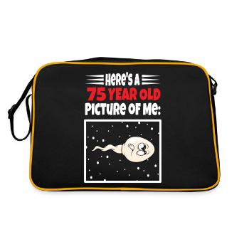 Sperme Voici une vieille photo de moi - Sac Retro - noir/or - Dos
