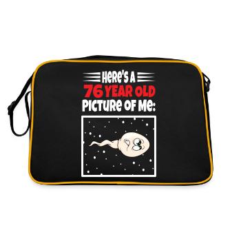 Sperme Voici une vieille photo de moi - Sac Retro - noir/or - Dos