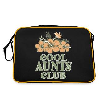 Cool Aunts Club Groovy Retro Tante Muttertag - Retro Tasche - Schwarz/Gold - Hinten