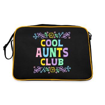 Cool Aunts Club Groovy Retro Tante Muttertag - Retro Tasche - Schwarz/Gold - Hinten