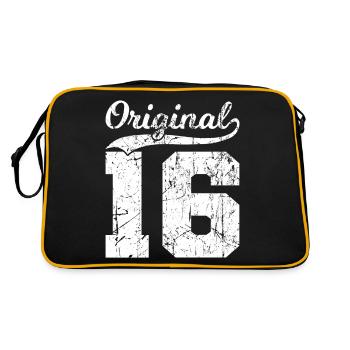 16 Original 8 Ans Garçon Fille Anniversaire - Sac Retro - noir/or - Dos