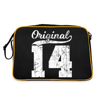 14 Original 10 ans garçon fille anniversaire - Sac Retro - noir/or - Dos
