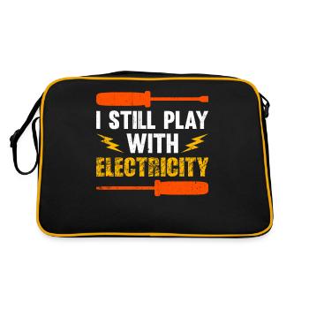 Electrician Saying Electrician's Journeyman - Retro Bag - black/gold - Back