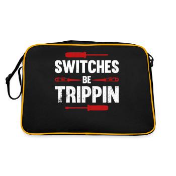 Electrician Saying Electrician's Journeyman - Retro Bag - black/gold - Back