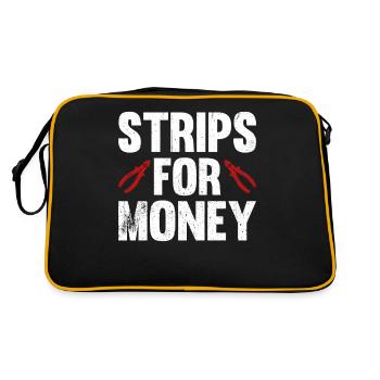 Electrician Saying Electrician's Journeyman - Retro Bag - black/gold - Back