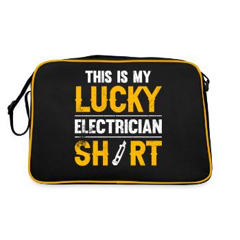Electrician Saying Electrician's Journeyman - Retro Bag - black/gold - Back