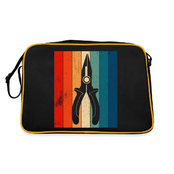 Electrician Saying Electrician's Journeyman - Retro Bag - black/gold - Back