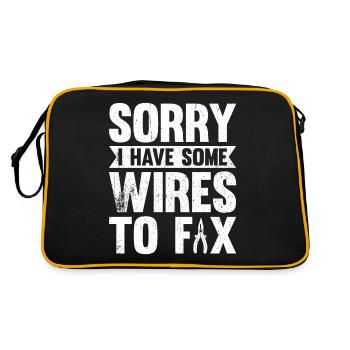 Electrician Saying Electrician's Journeyman - Retro Bag - black/gold - Back