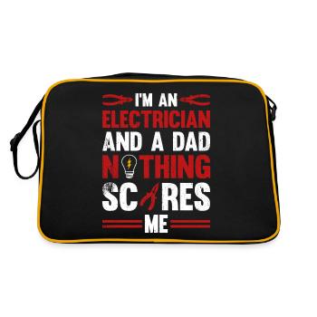 Electrician Saying Electrician's Journeyman - Retro Bag - black/gold - Back
