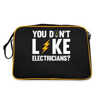 Electrician Saying Electrician's Journeyman - Retro Bag - black/gold - Back