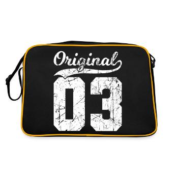 03 Original 21 Ans Homme Femme Anniversaire - Sac Retro - noir/or - Dos