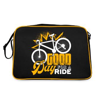 Bicycle Bicycle Good Day For A Ride - Retro Bag - black/gold - Back
