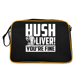 Beer Brewing Beer Brewing Hush Liver You're Fine - Retro Bag - black/gold - Back