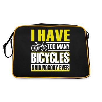 Bicycle I Have Too Many Bicycles - Retro Bag - black/gold - Back