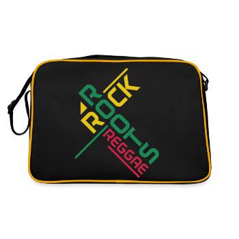 Reggae Musik Rastafari Jamaika - Retro Tasche - Schwarz/Gold - Hinten