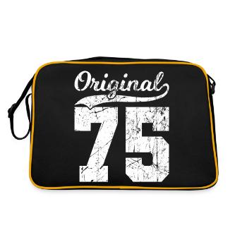 75 Original 49 Ans Homme Femme Anniversaire - Sac Retro - noir/or - Dos