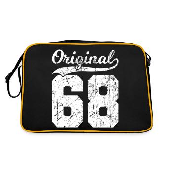 68 Original 56 Jahren Mann Frau Geburtstag - Retro Tasche - Schwarz/Gold - Hinten