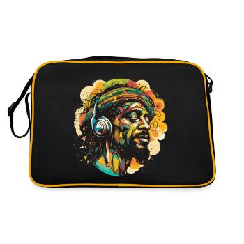 Reggae Man, Musique Reggae, Reggae Feeling, Reggae, - Sac Retro - noir/or - Dos